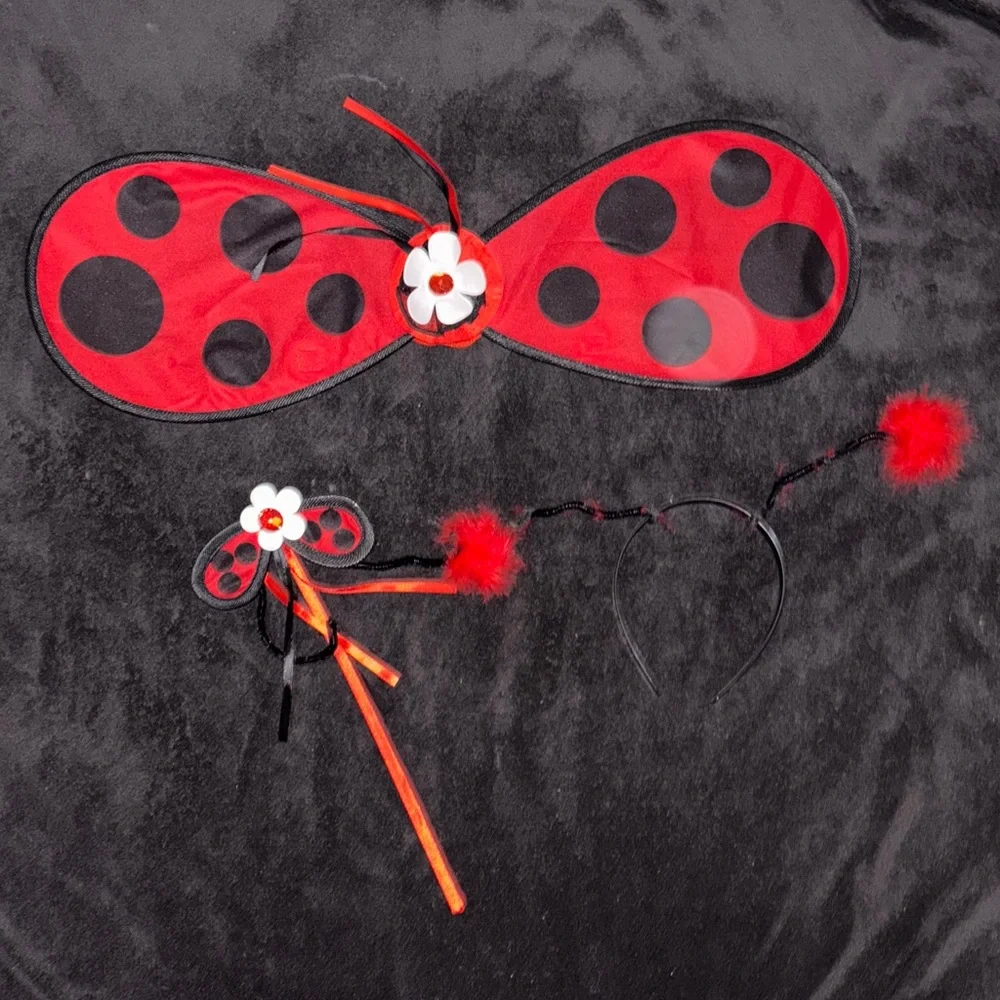 Ballerina Bug Toddler Costume - Red and Black - Picture 5 of 7